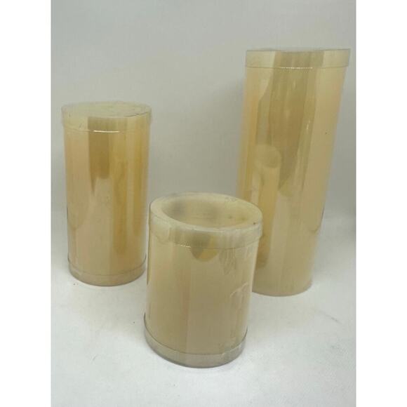 SNOOPY PEANUTS Joe Cool Red Baron Woodstock Flameless LED Pilar 3-Candle Set NEW - Picture 2 of 6